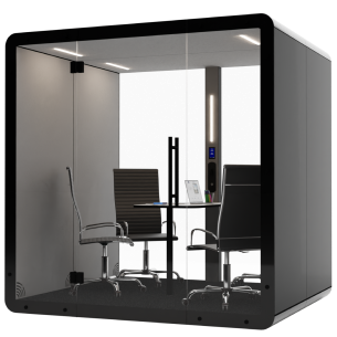 Kteam office booth for 4 people and extendable to accommodate 6-8