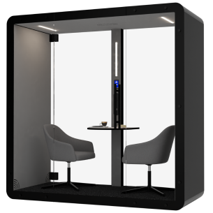 2 person meeting booth with One Touch LCD screen