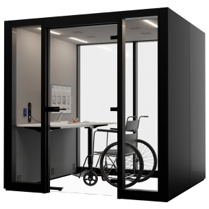 KADA - Accessible office booth for 4 and can be extended for 6-8 people